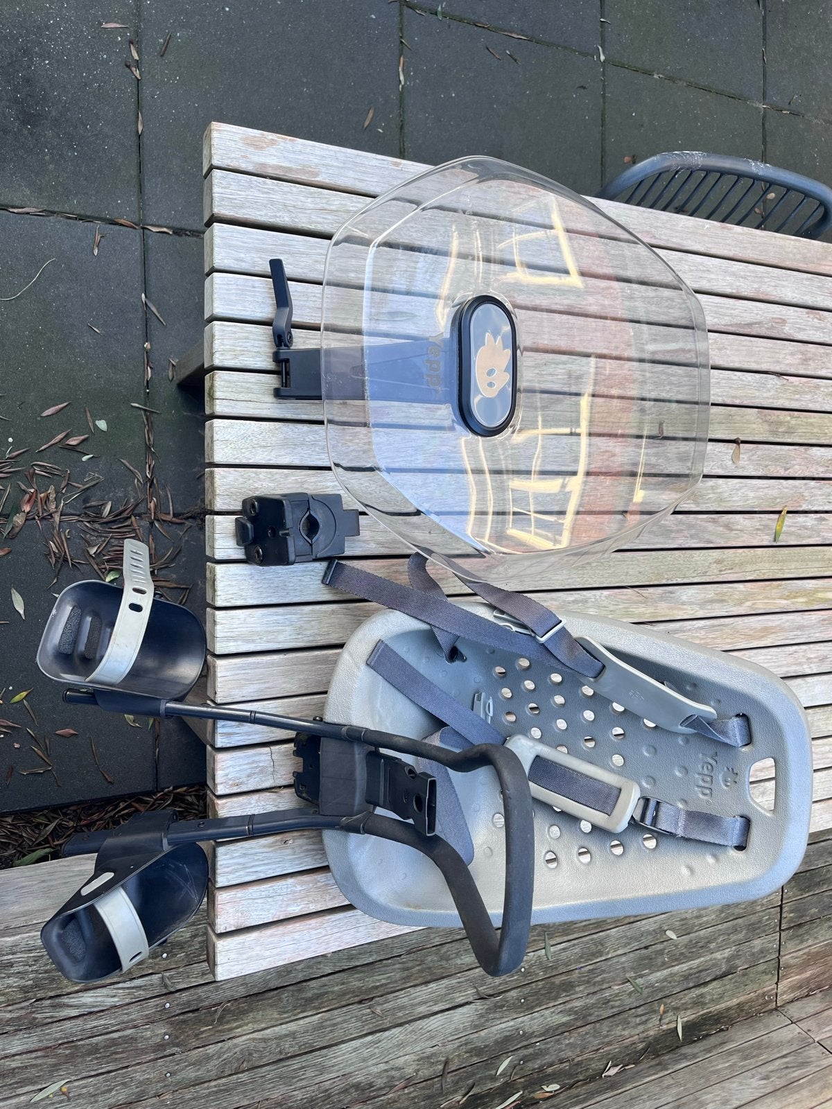 Thule Yepp fietsstoeltje met windscherm, Ophalen, Gebruikt, 0 t/m 13 kg, Voorzitje