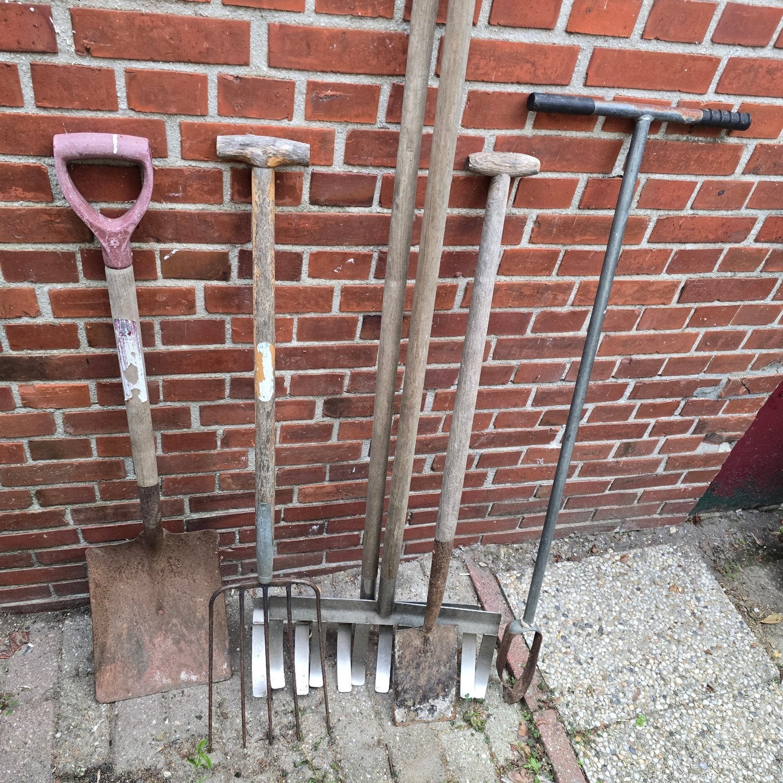 Diverse tuingereedschappen: schoppen, vorken en meer, Tuin en Terras, Ophalen, Gebruikt, Schop