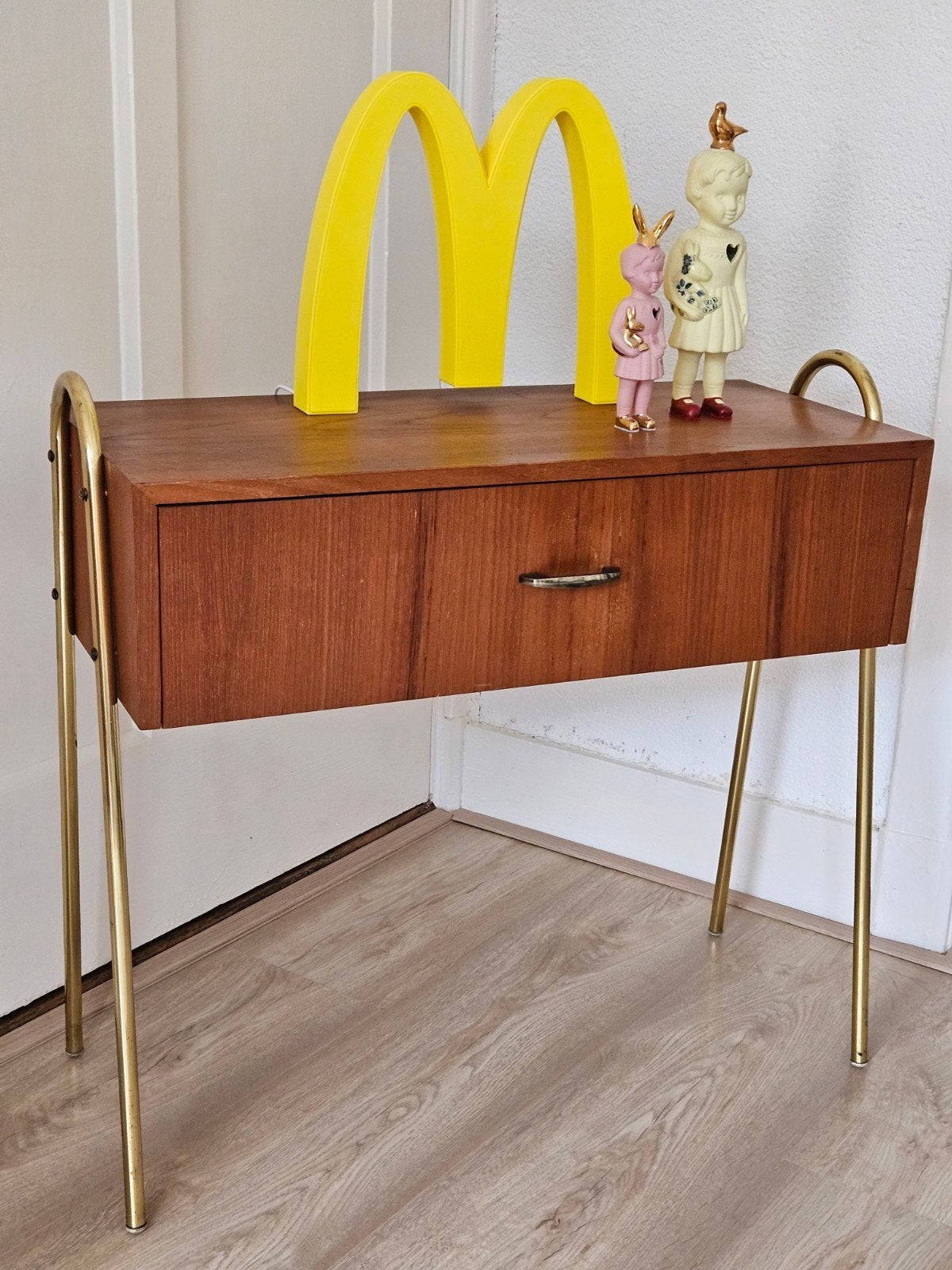 Vintage Mid Century 60s teak klepkast sideboard, Huis en Inrichting, .., .., Gebruikt, 50 tot 100 cm