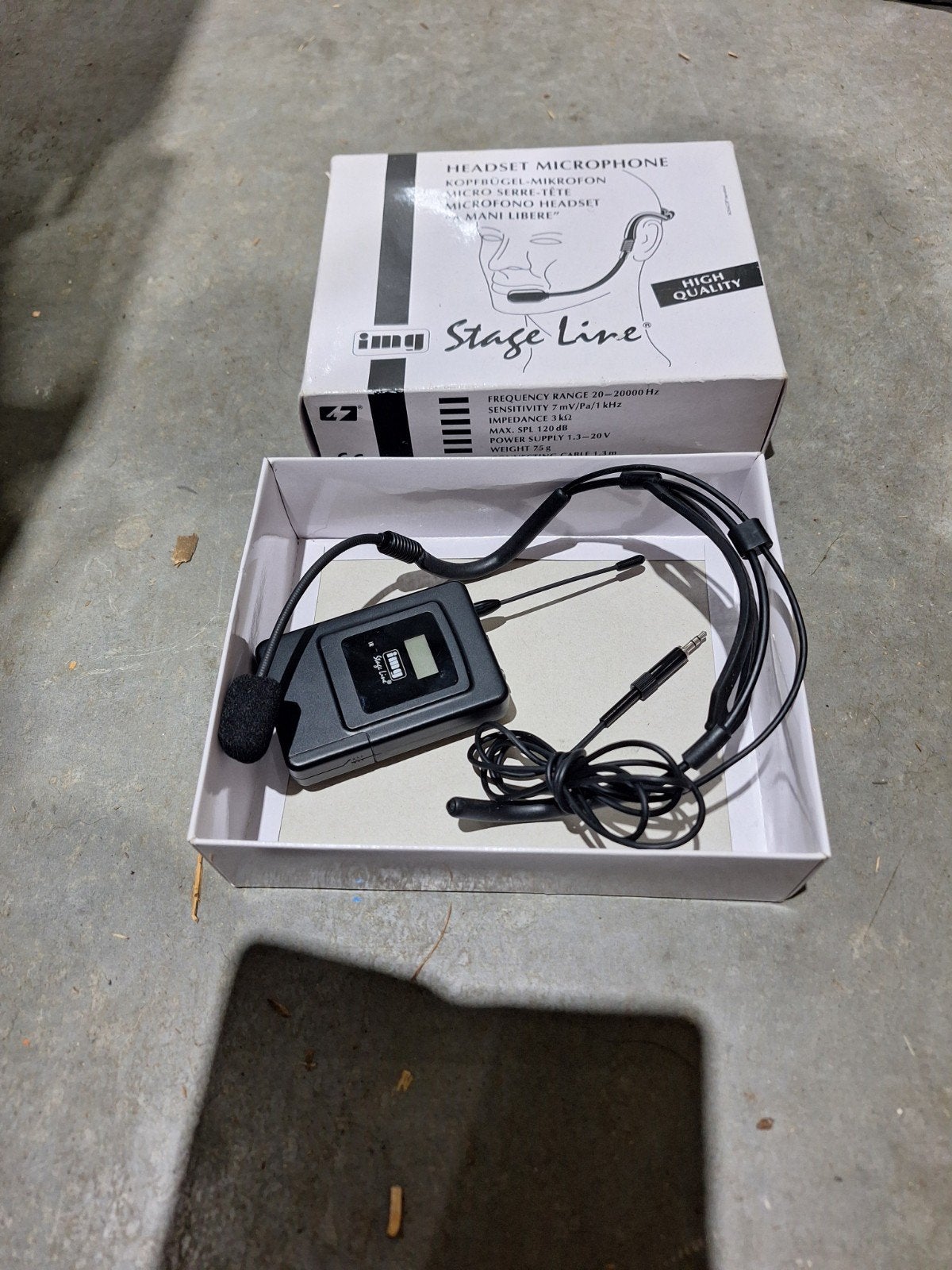 IMG Stage Line Headset Microfoon - Draadloos, Muziek en Instrumenten, Ophalen of Verzenden, Zo goed als nieuw, Zangmicrofoon, Draadloos