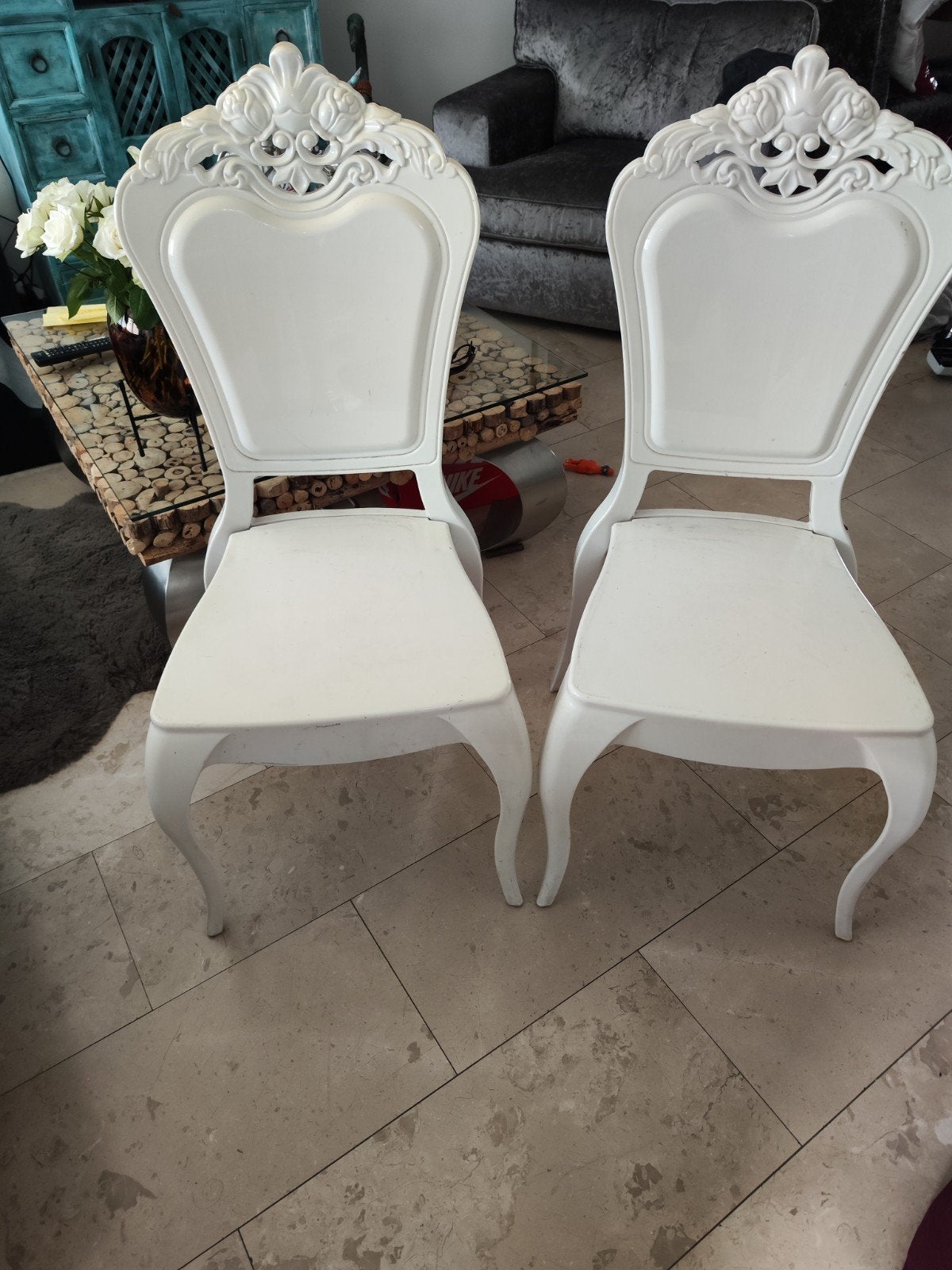 tuin stoeltje zij ner twee van, Ophalen of Verzenden, Gebruikt, Kunststof
