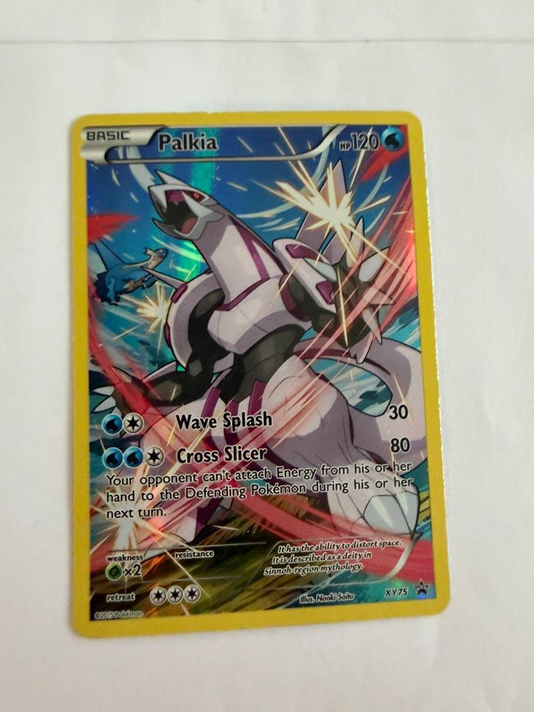 Palkia Pokémon Kaart XY75 Mint Conditie, Hobby en Vrije tijd, Verzamelkaartspellen | Pokémon, Verzenden, Nieuw, Losse kaart, Foil