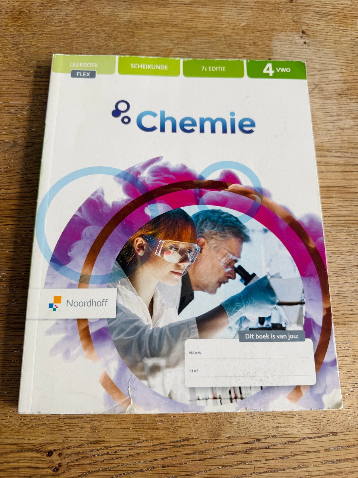 Chemie schoolboek 4 VWO - Noordhoff 7e editie, Ophalen of Verzenden, Gelezen, VWO, Scheikunde
