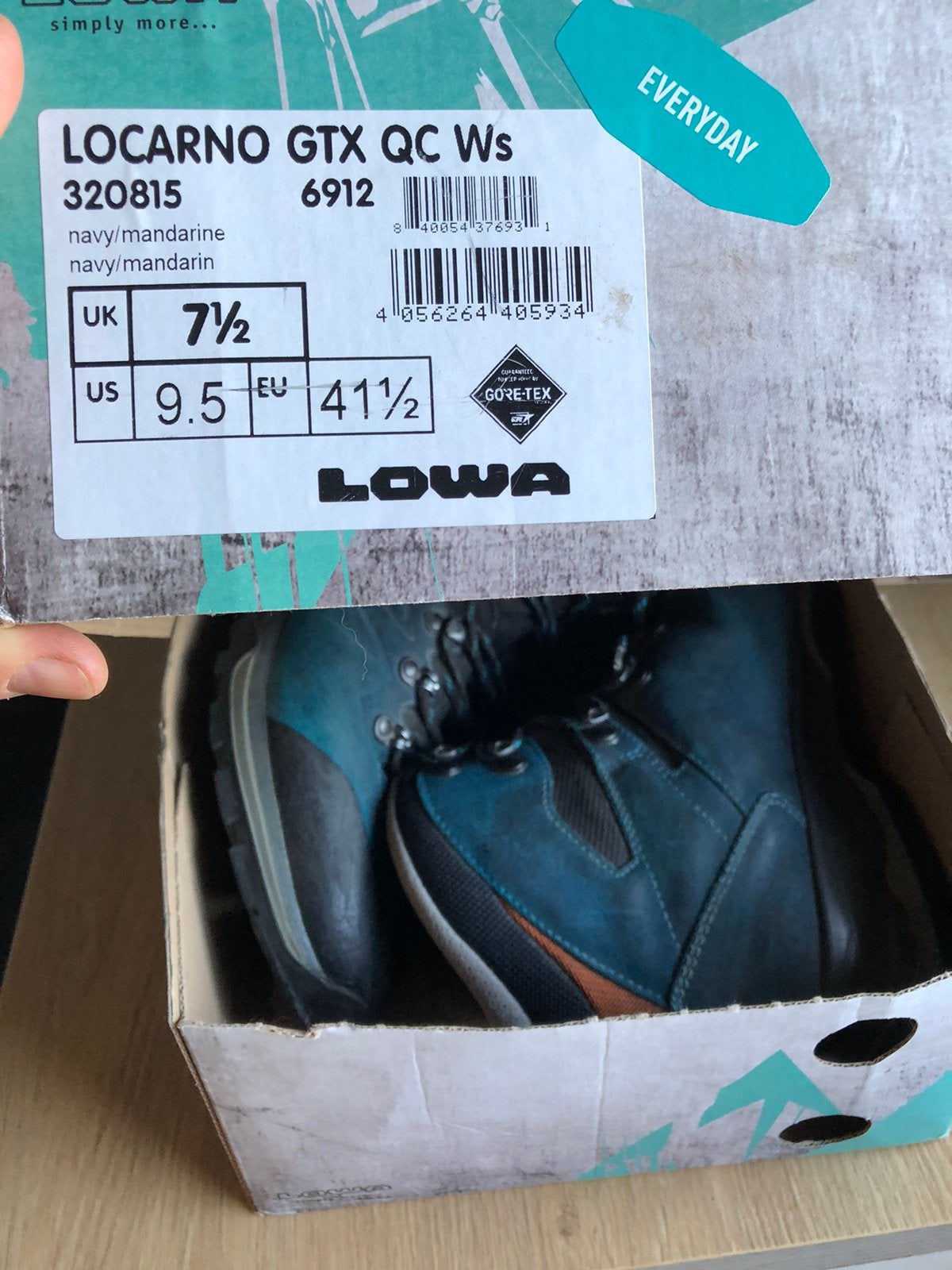 Lowa Locarno GTX QC Ws berg wandelschoen blauw maat 41,5, Sport en Fitness, Bergsport en Wandelen, Gebruikt, Schoenen, Ophalen of Verzenden