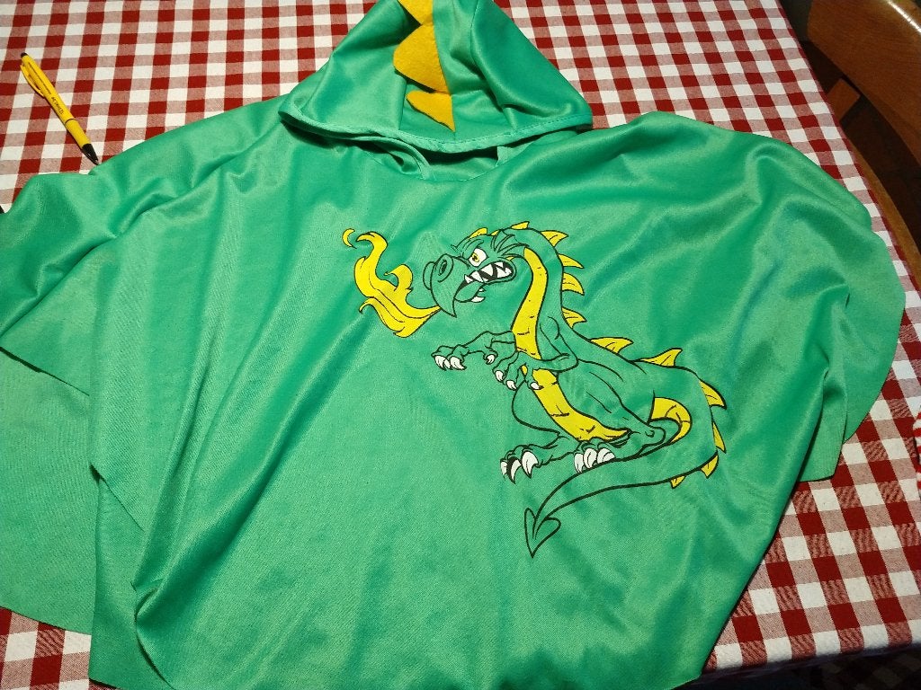 Kikker cape een maat kleur groen verkleed pak of voor carnav, Ophalen of Verzenden, Gebruikt, Jongen of Meisje