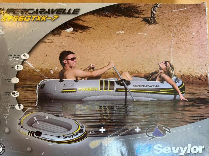 Sevylor Supercaravelle X-66GTX opblaasboot met peddels, Ophalen of Verzenden, Zo goed als nieuw