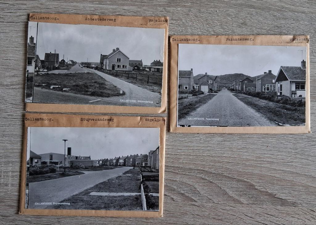 Callantsoog, 3 x glasplaat JosPe., Ophalen of Verzenden, 1960 tot 1980, Ongelopen, Noord-Holland