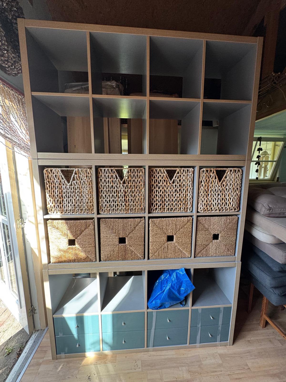 IKEA Kallax roomdivider/ kast - complete set inl., Huis en Inrichting, Ophalen, Zo goed als nieuw