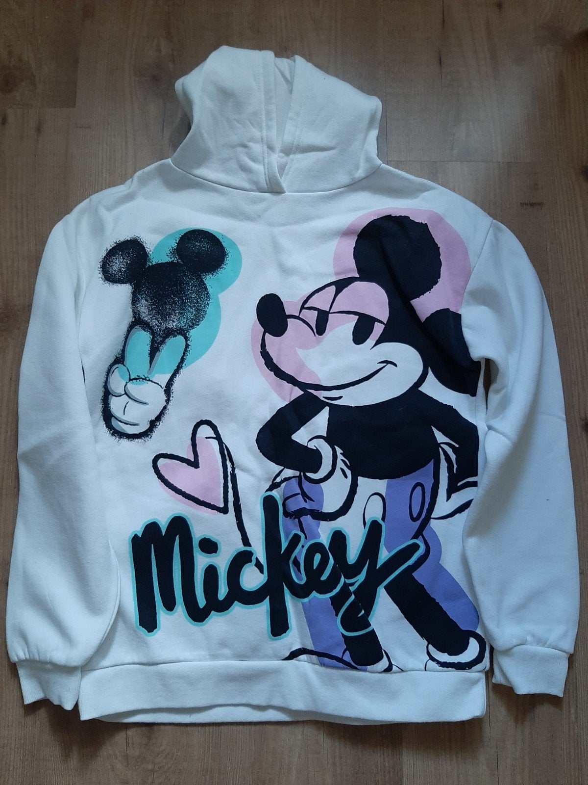 Primark Mickey Mouse hoodie - maat 164, maar ook XS/S dames, Primark, Wit, Ophalen of Verzenden, Maat 34 (XS) of kleiner