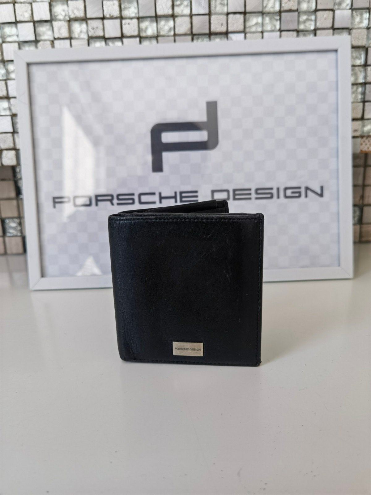 origineel porsche design lederen portemonnee met munten vak, Ophalen of Verzenden, Zo goed als nieuw, Zwart, Leer