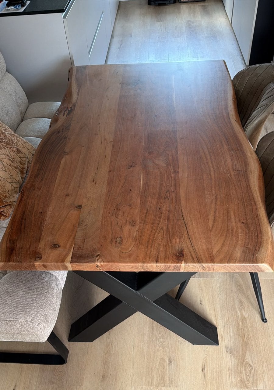 Mooie eettafel 160x100cm,, Huis en Inrichting, Tafels | Eettafels, Ophalen, 100 tot 150 cm, Zo goed als nieuw, 150 tot 200 cm