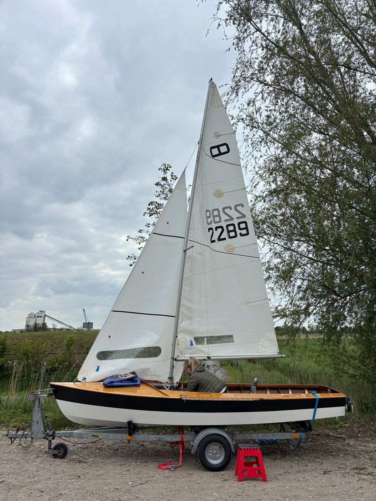 Grootzeil fok zeilboot Schakel flying arrow waarschip zeilen, Watersport en Boten, Ophalen, Zo goed als nieuw, Grootzeil, Minder dan 15 m²