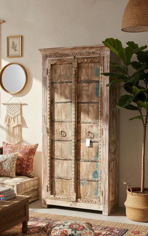 Indiase vintage Kast Daila, Antiek en Kunst, Antiek | Meubels | Kasten, Ophalen of Verzenden