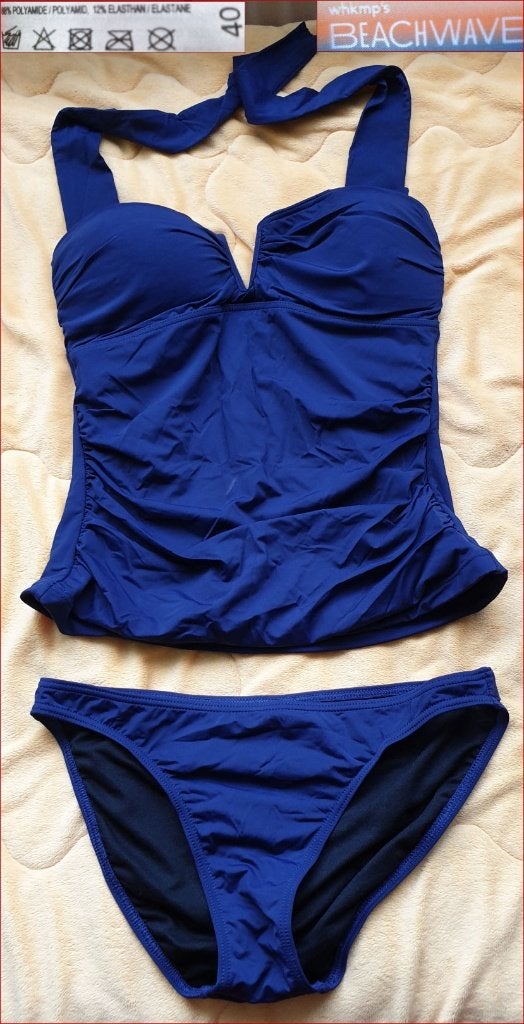 WEHKAMP BEACHWAVE donkerblauwe tankini set maat 38, Kleding | Dames, Overige typen, Blauw, Nieuw, Ophalen of Verzenden