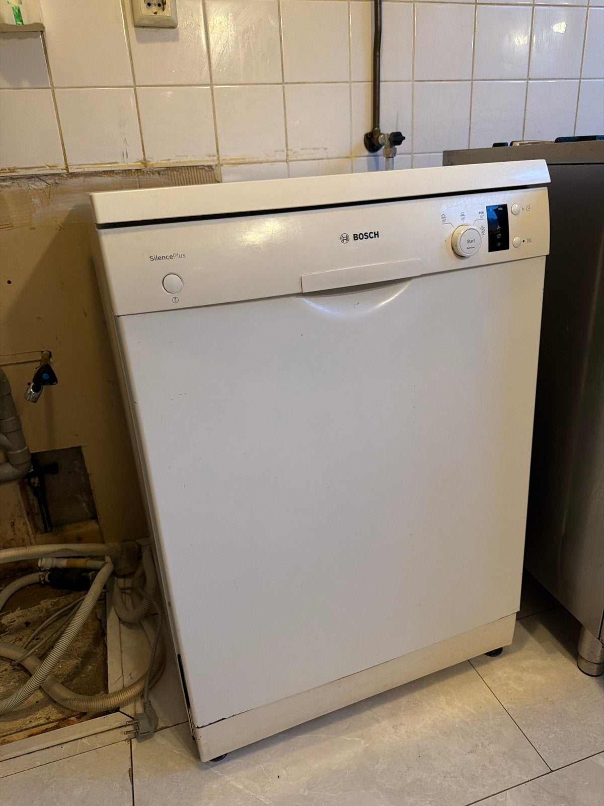Bosch SilencePlus Vrijstaande Vaatwasser - Wit, Ophalen, Gebruikt, 60 cm of meer, Eco programma