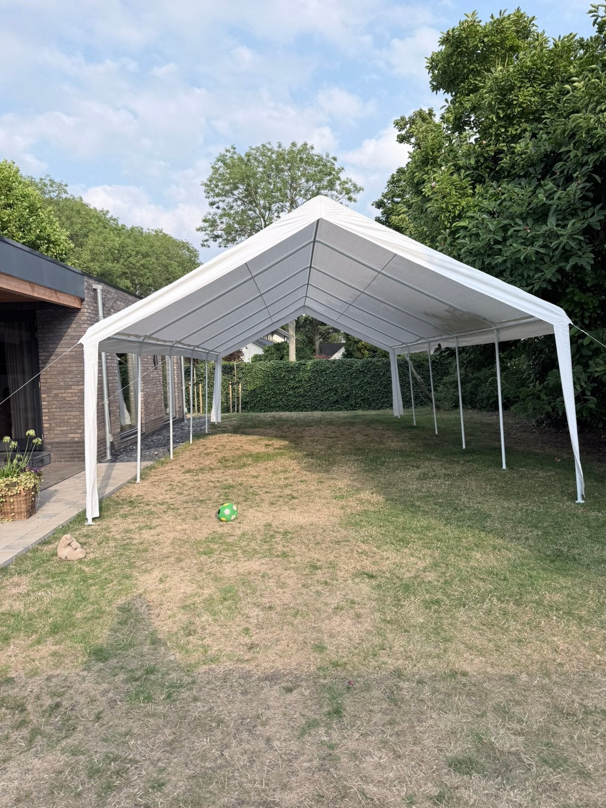 Partytent 5 x 10 meter – Zo goed als nieuw, Ophalen, Partytent, Zo goed als nieuw, 4 tot 6 meter