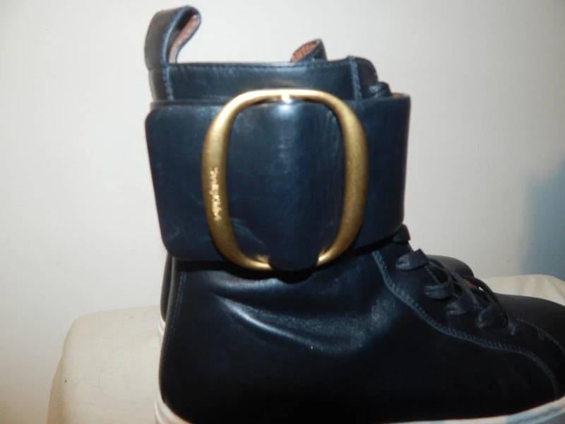 See by Chloe hoge sneakers grote gouden gesp ZGAN 38, Kleding | Dames, Schoenen, Verzenden, Zwart, Chloe, Sneakers of Gympen