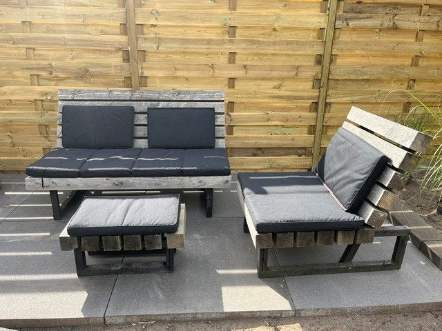 LOUNGESET TUIN, Tuin en Terras, Tuinsets en Loungesets, Ophalen, 4 zitplaatsen, Gebruikt, Tuinset
