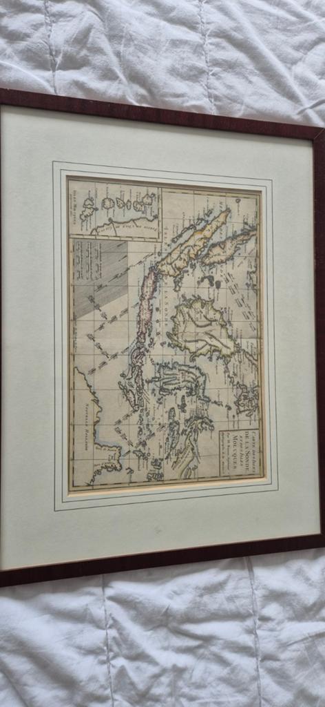 Antieke kaart van de Sunda-eilanden en Molukken, ingelijst, Boeken, Overige gebieden, 1800 tot 2000, Ophalen, Onbekend