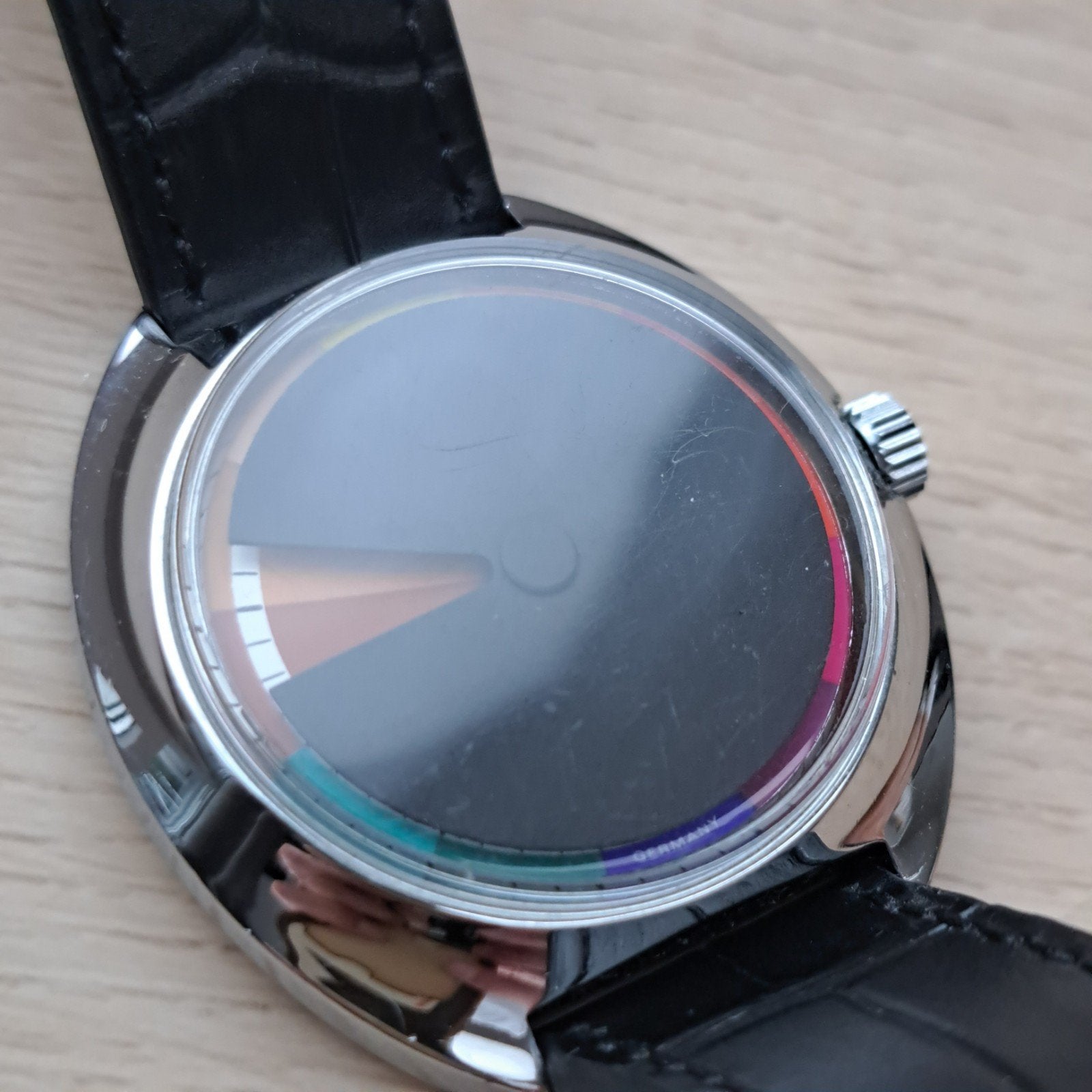 Bijzonder Tian Harlan horloge uit de jaren '70, Seiko, Leer, Staal, Polshorloge