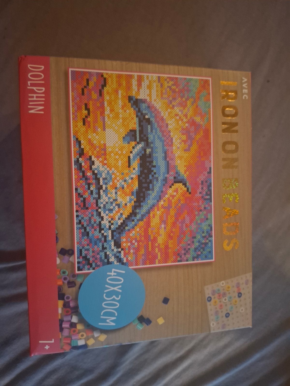 Strijkparels dolfijn knutselset 40x30cm, Hobby en Vrije tijd, Ophalen, Dieren, Nieuw, Meerkleurig