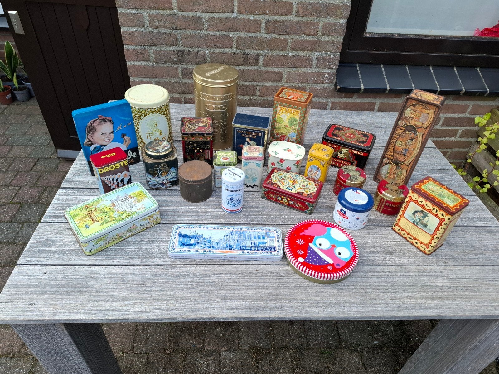 Grote collectie vintage blikken - diverse merken en maten, Ophalen of Verzenden