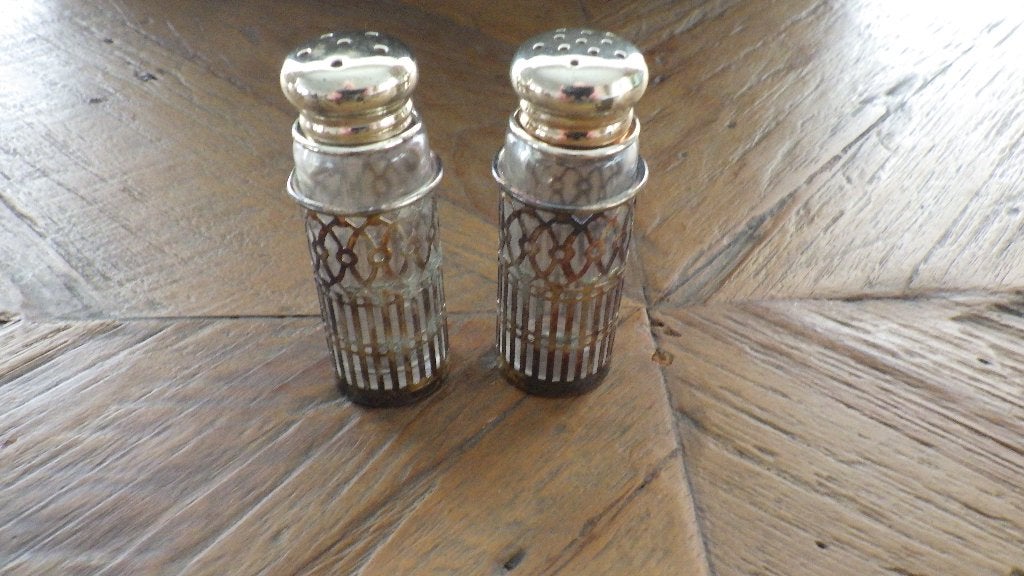 peper- en zoutstelletje (glas en zilverkleurig), Verzamelen, Ophalen of Verzenden, Overige typen