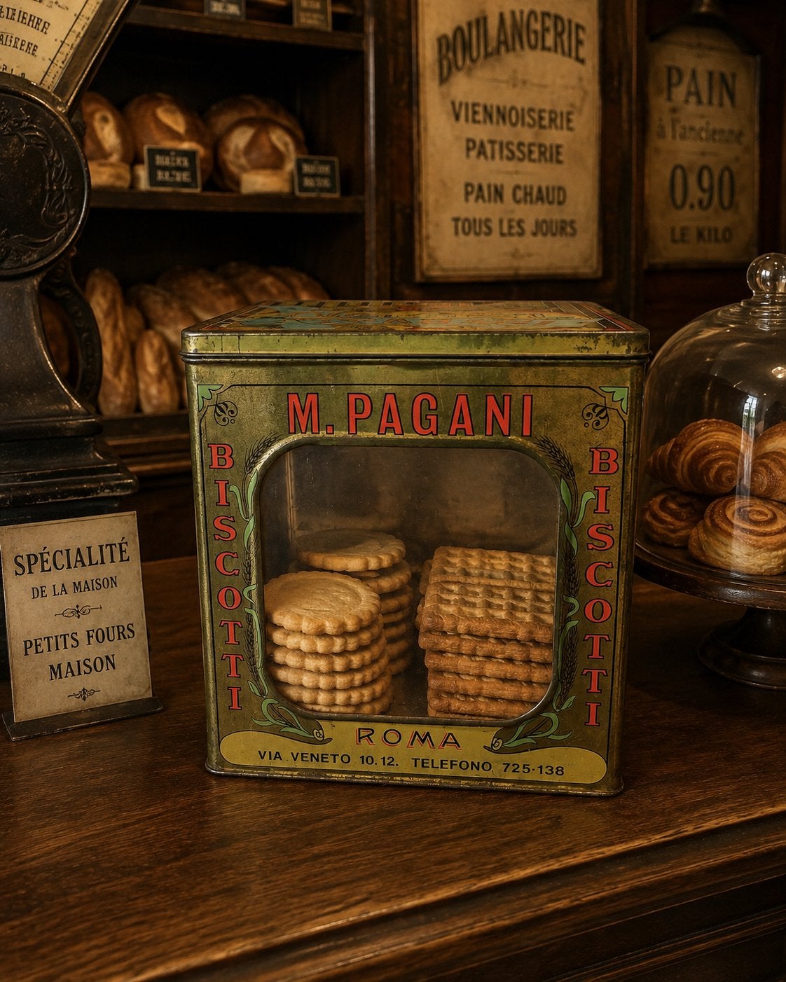 Art Nouveau Toonbank / vensterblik / koekjesdisplay 1920-‘40, Ophalen of Verzenden