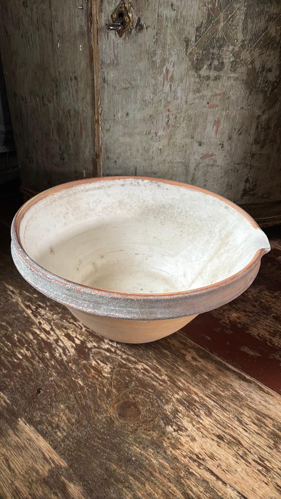 Franse aardewerken schaal carlotte antiek en brocante, Ophalen of Verzenden