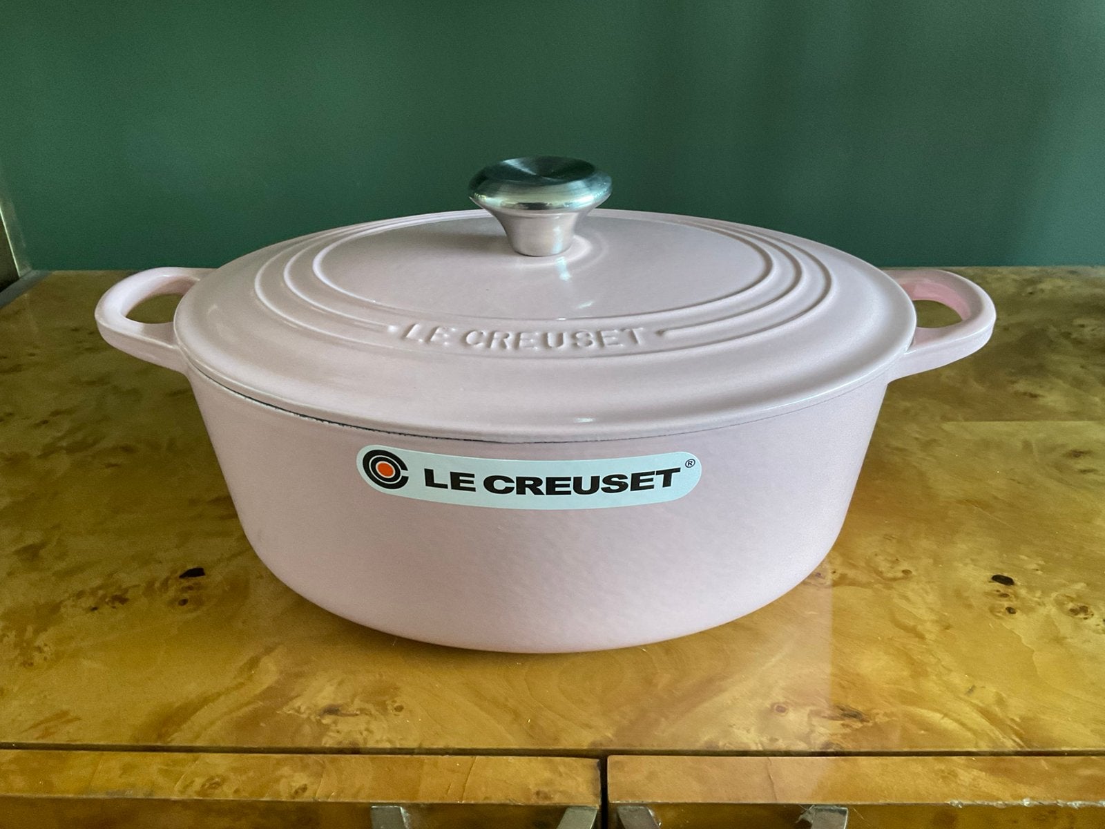 Le creuset 29 cm ovale pan, chiffon pink, 4,7 lt, nieuw, Geschikt voor inductie, Nieuw, Le Creuset, Ophalen of Verzenden