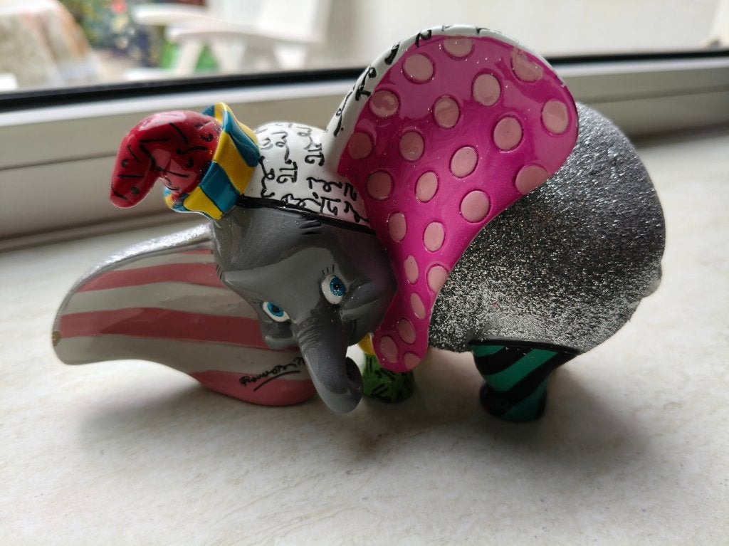 Disney Britto Dumbo Beeldje, Ophalen of Verzenden, Bambi of Dumbo, Zo goed als nieuw, Beeldje of Figuurtje