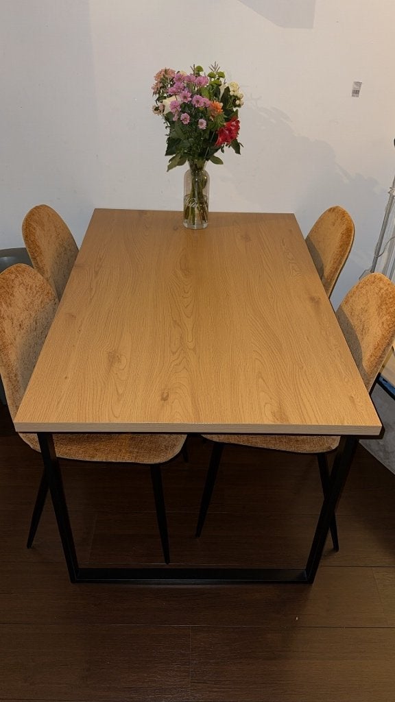 Nieuwe eettafel set, Huis en Inrichting, Ophalen, Nieuw, Rechthoekig, 50 tot 100 cm