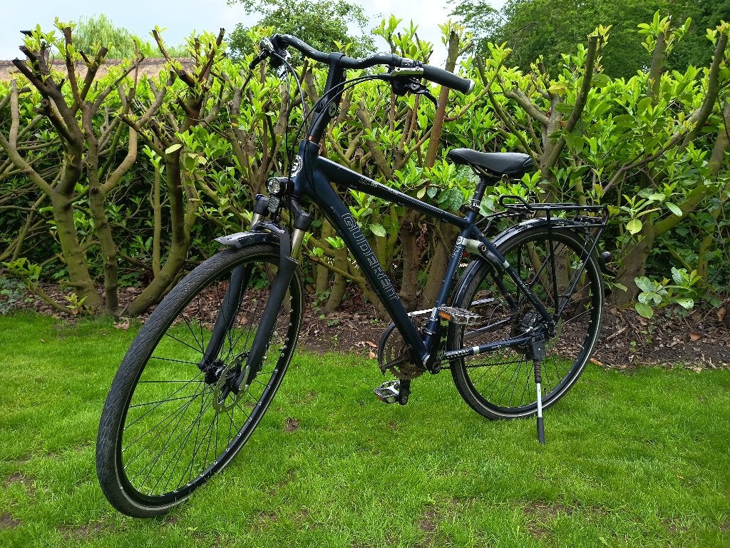 jongensfiets blauw - citybike, merk Guidereit - 24 versn., Gebruikt, Versnellingen, Schijfrem, Ophalen