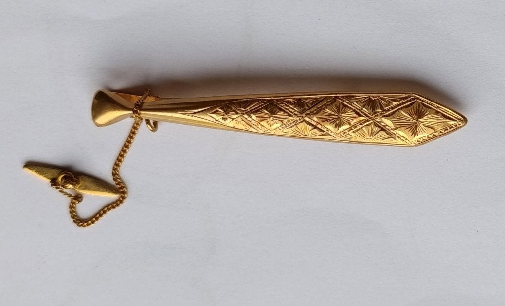 18 karaat gouden dasspeld 750 – 4,85 gram, Ophalen of Verzenden, Zo goed als nieuw, Goud, Goud