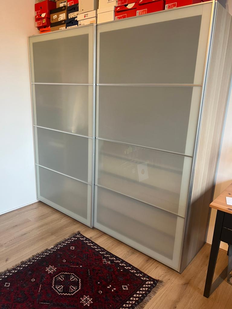 IKEA PAX Kledingkast 200x200cm met schuifdeuren en lades, Huis en Inrichting, Kasten | Kledingkasten, Ophalen, Modern, ikea, scandinavisch