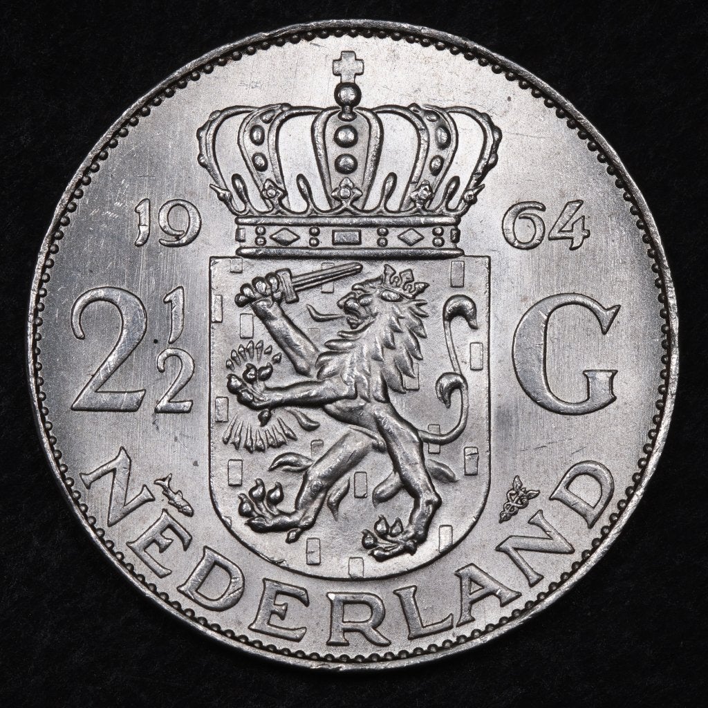 Rijksdaalder 1964. Unc. (P), Koningin Juliana, Zilver, Ophalen of Verzenden, Losse munt