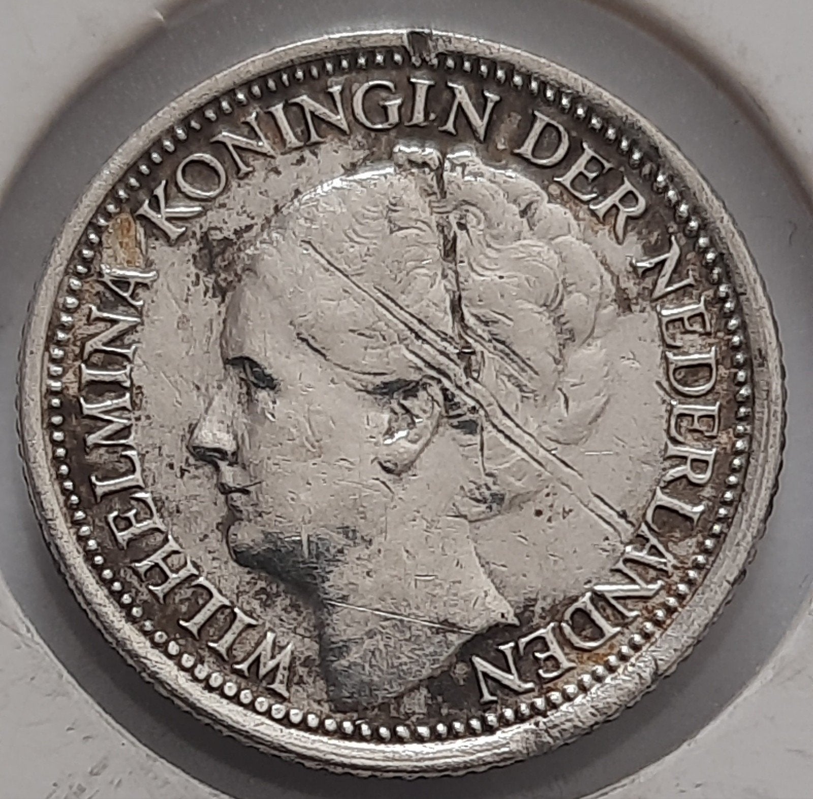 10 CENT 1937 ( ZILVER) WILHELMINA., Postzegels en Munten, Munten | Nederland, Verzenden, Koningin Wilhelmina, 10 cent, Zilver