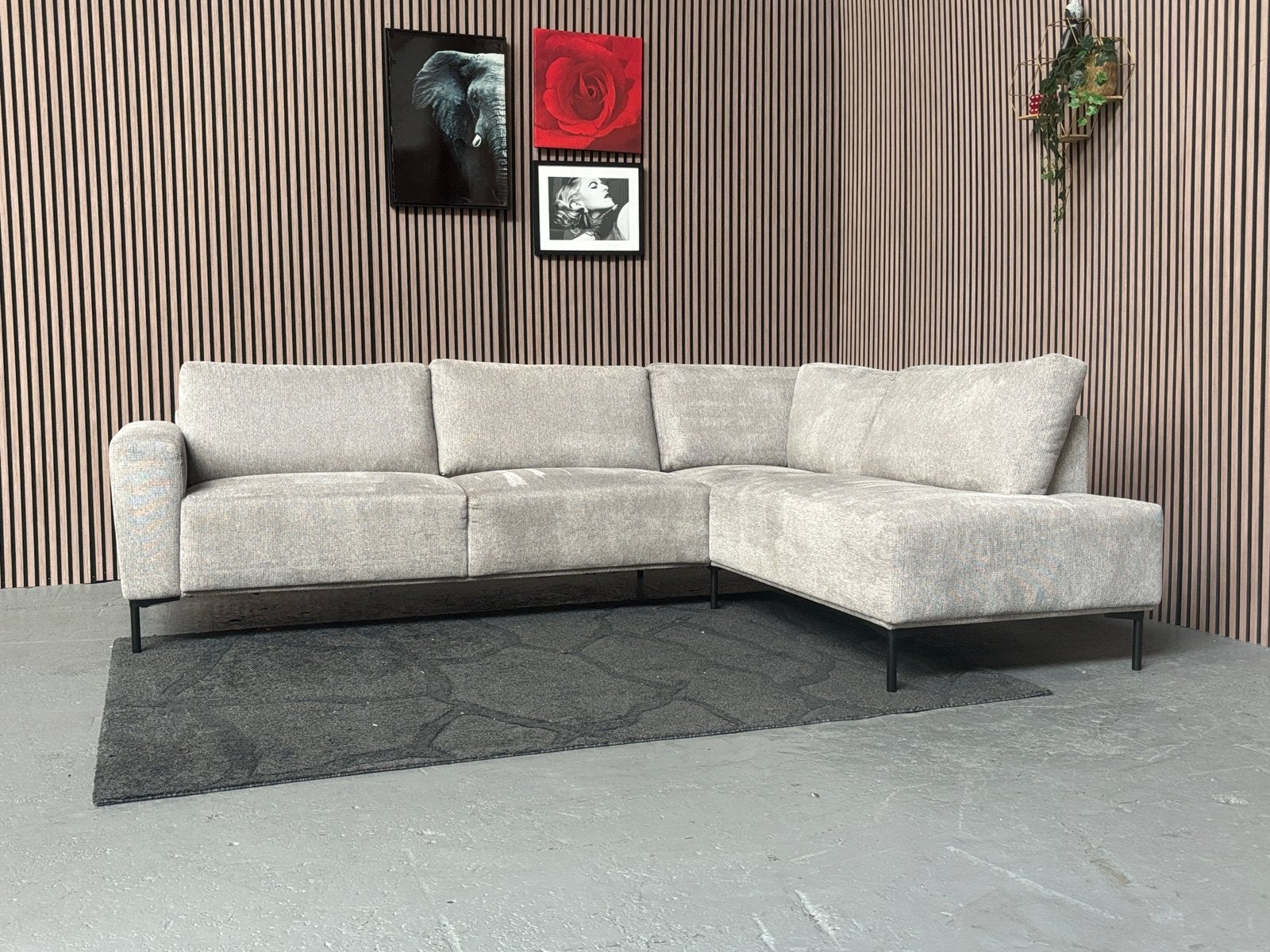 GRATIS LEVERING Hoekbank Grijs 270x210 GEREINIGD