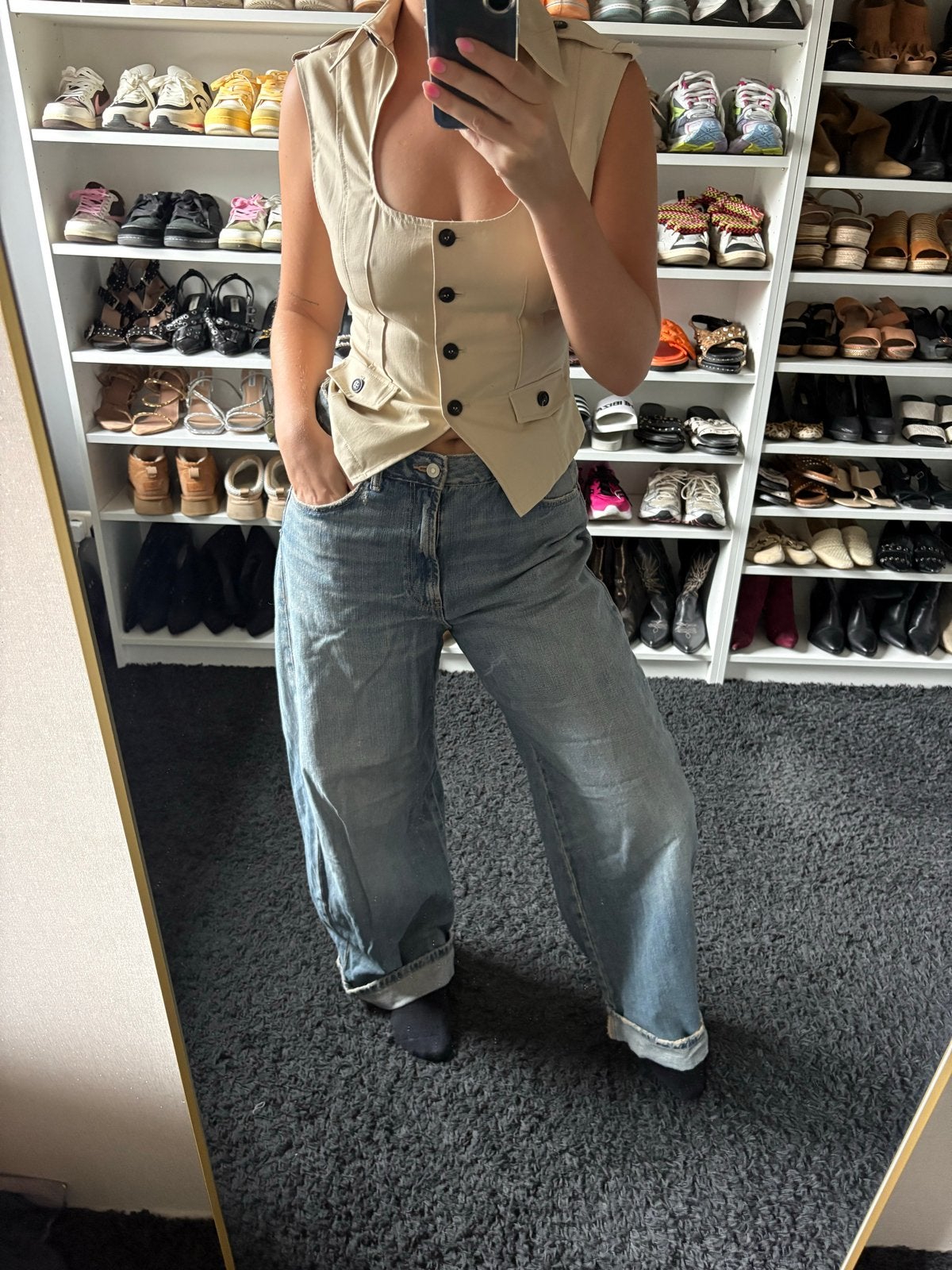 Zara baggy jeans maat 40, Blauw, Maat 42/44 (L), Ophalen of Verzenden, Zo goed als nieuw