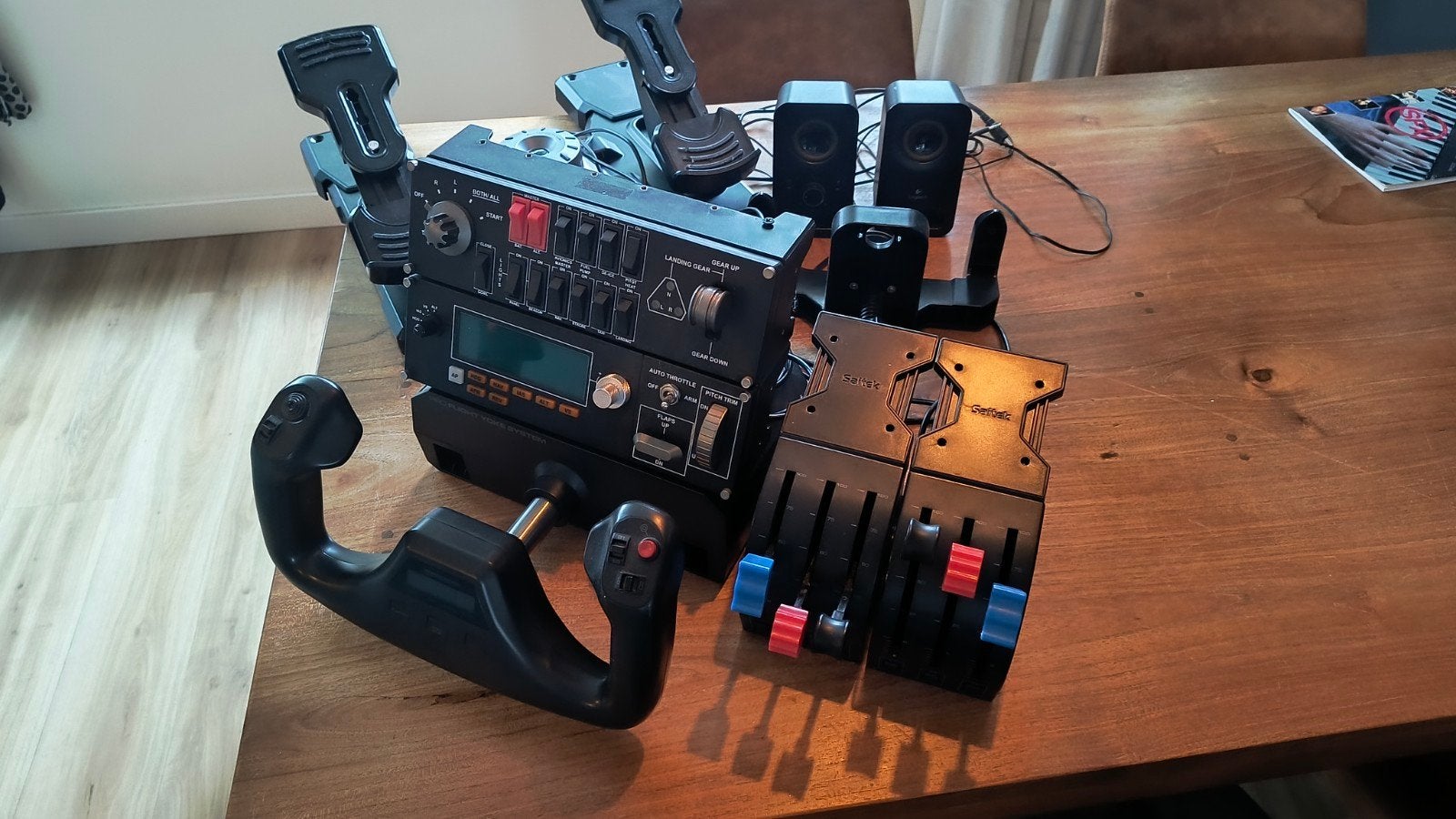 Saitek Pro Flight Simulator Set - Yoke, Pedalen, Throttles, Ophalen of Verzenden, Overige merken, Gebruikt
