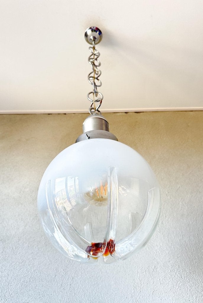 Vintage Mazegga lamp, Niet ingevuld, Mid century, Niet ingevuld, Glas