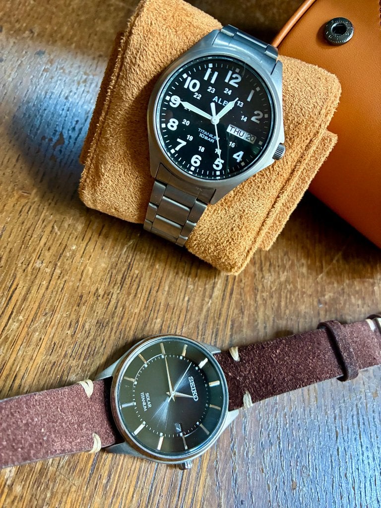 Seiko automaat titanium en Seiko ALBA titanium, Gebruikt, Verzenden, Overige materialen, Overige materialen
