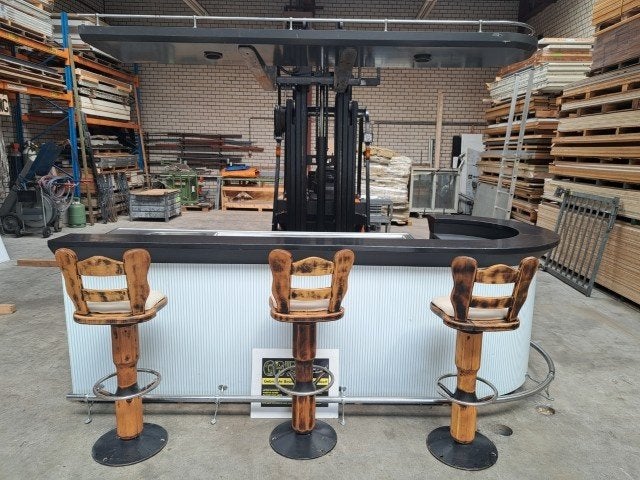 complete bar rvs lekblad spoelbak 143x320 cm, toog, mancave, Ophalen, Gebruikt