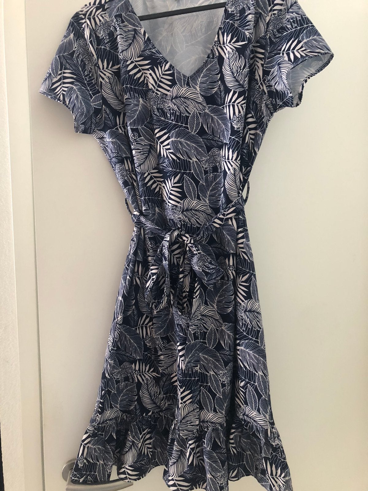 Smashed lemon luchtige zomer jurk zgan blauw bladerprint 38, Ophalen of Verzenden, Zo goed als nieuw, Maat 38/40 (M), Blauw