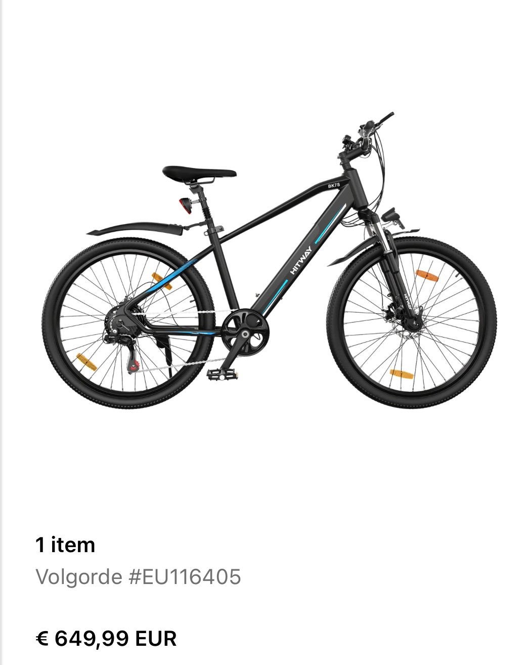 Te koop: Hitway BK7S elektrische fiets – zo goed als nieuw, Ophalen, Zo goed als nieuw, Overige merken