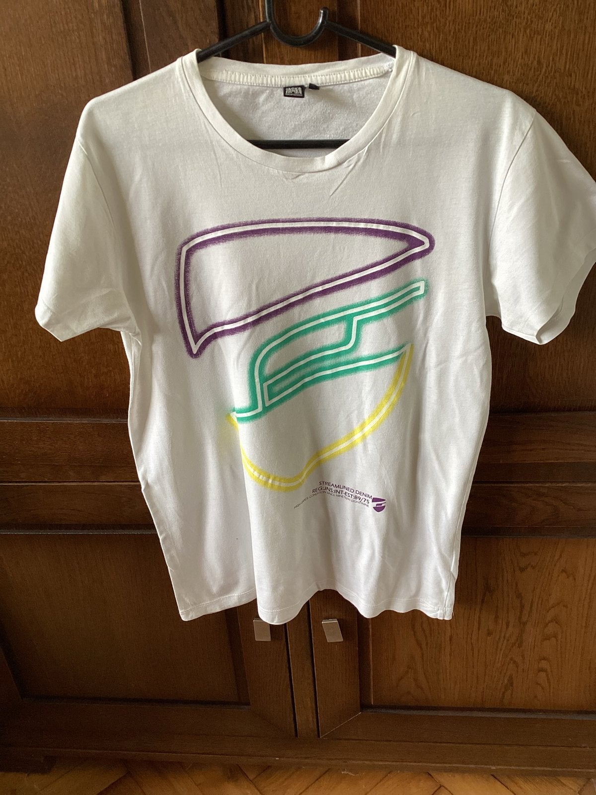 Jack&Jones T-shirt met leuke print - Maat M, Ophalen of Verzenden, Gedragen, Maat 48/50 (M), Wit