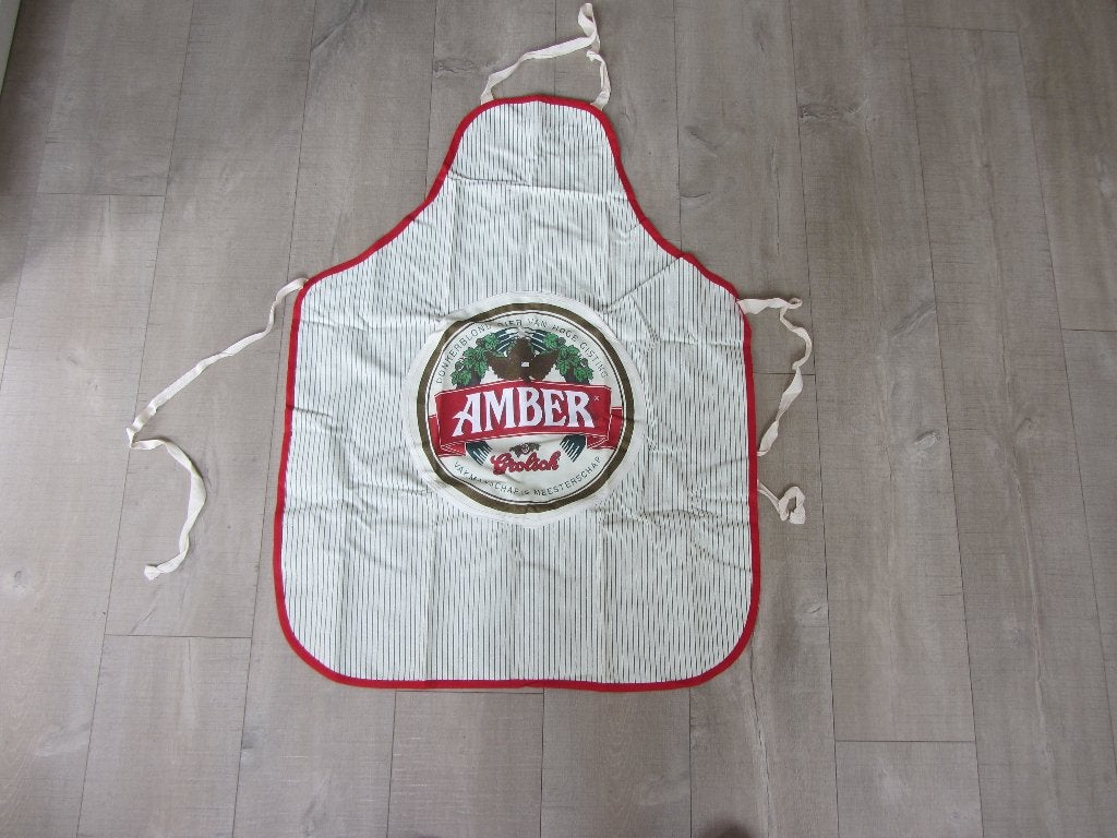 grolsch amber schort, Verzamelen, Ophalen of Verzenden, Zo goed als nieuw, Reclamebord, Plaat of Schild, Grolsch