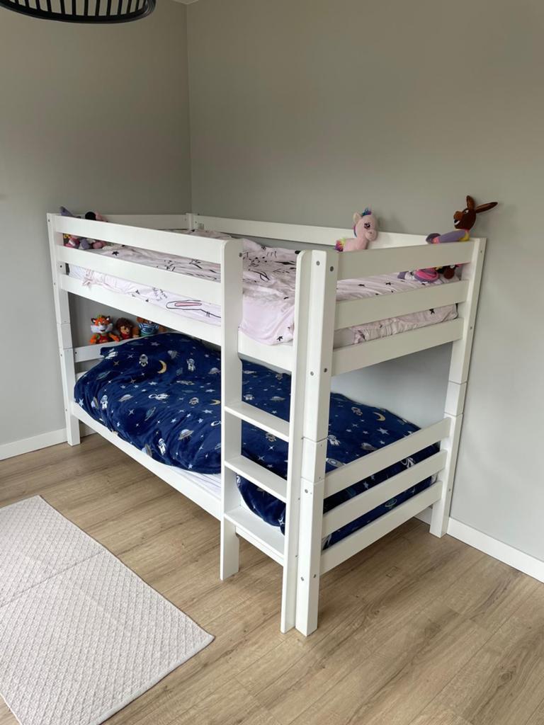 Stapelbed om te bouwen naar twee losse bedden - Wit, Ophalen, 90 cm, Eenpersoons, Wit