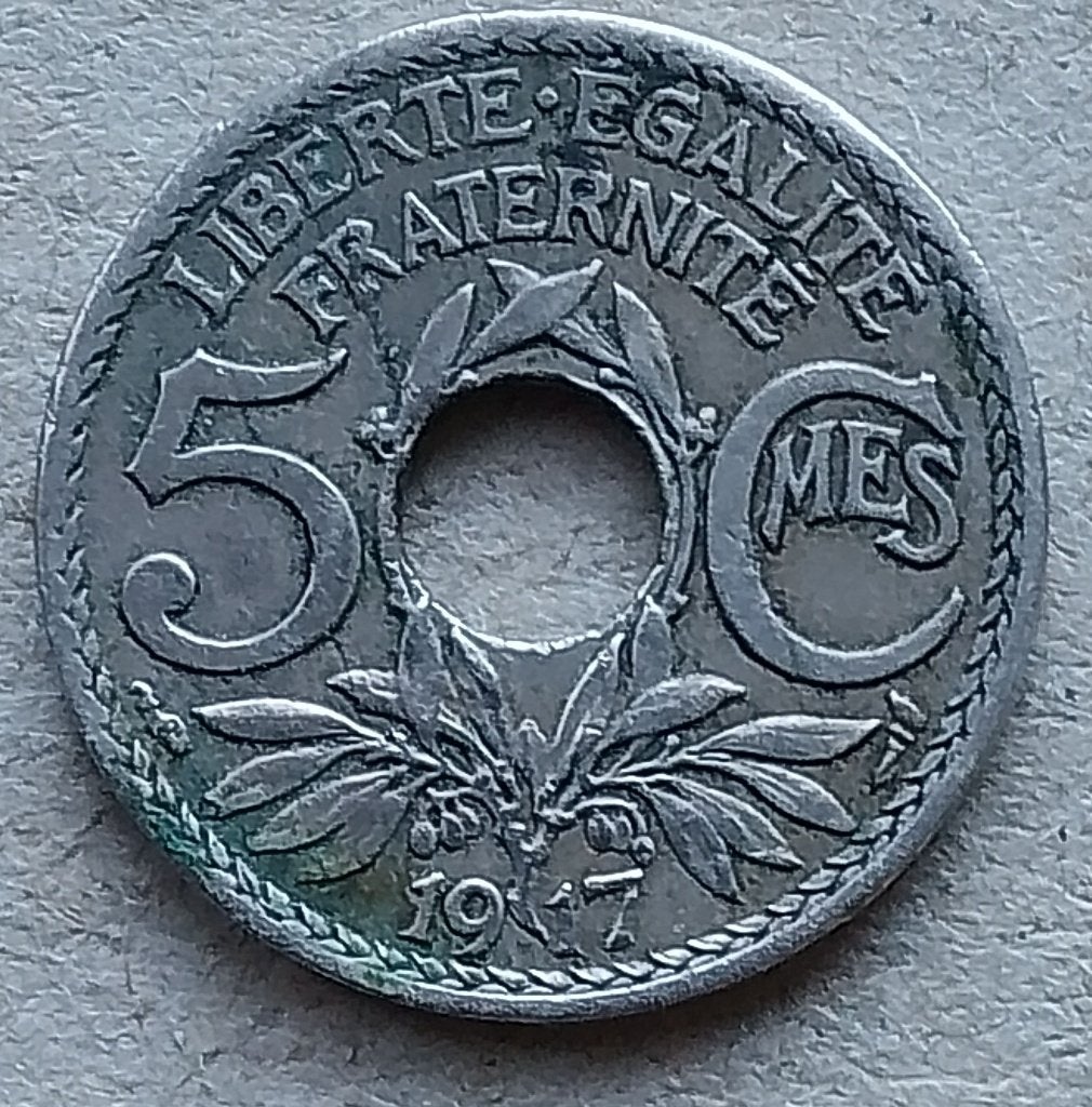 Frankrijk, 5 centimes 1917, Ophalen of Verzenden, Frankrijk, Losse munt