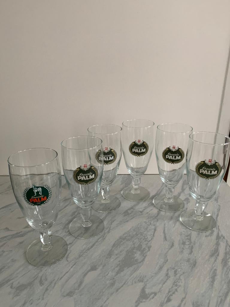 Bier Glazen 6x Palm Special 1747 Kelk Oude glazen NIEUW, Verzamelen, Biermerken, Ophalen of Verzenden, Nieuw, Glas of Glazen, Palm